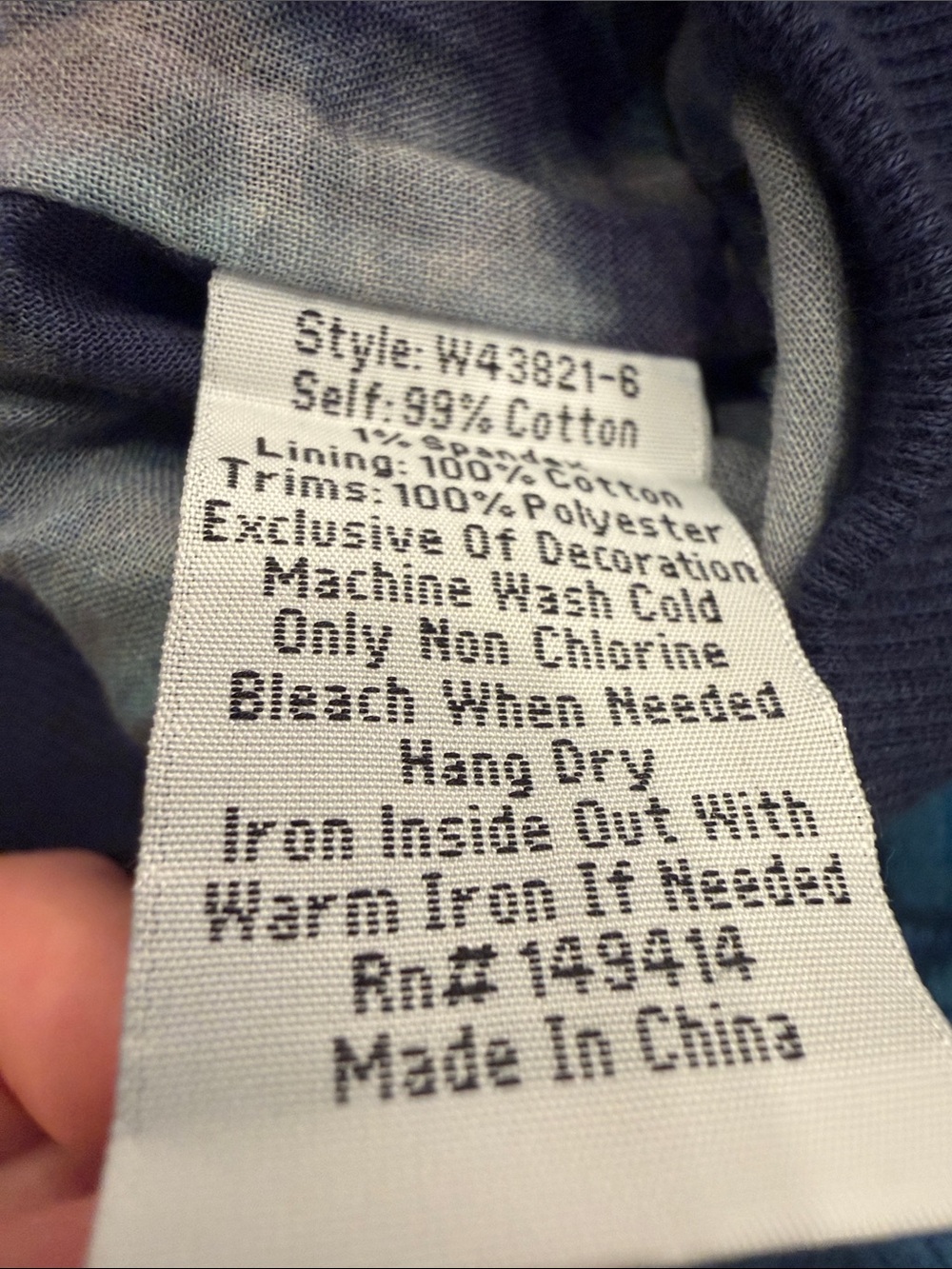 Johnny Was Multi-Blue Textured Bomber Jacket - Picture 4 of 4